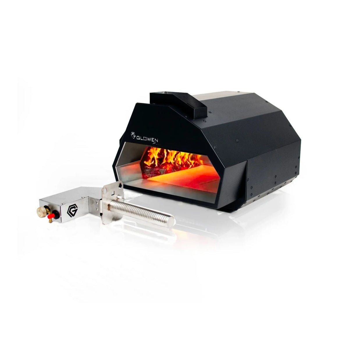 Glowen Raptor Black Multi - Fuel Pizza Oven - Gas Burner Bundle - Glowen