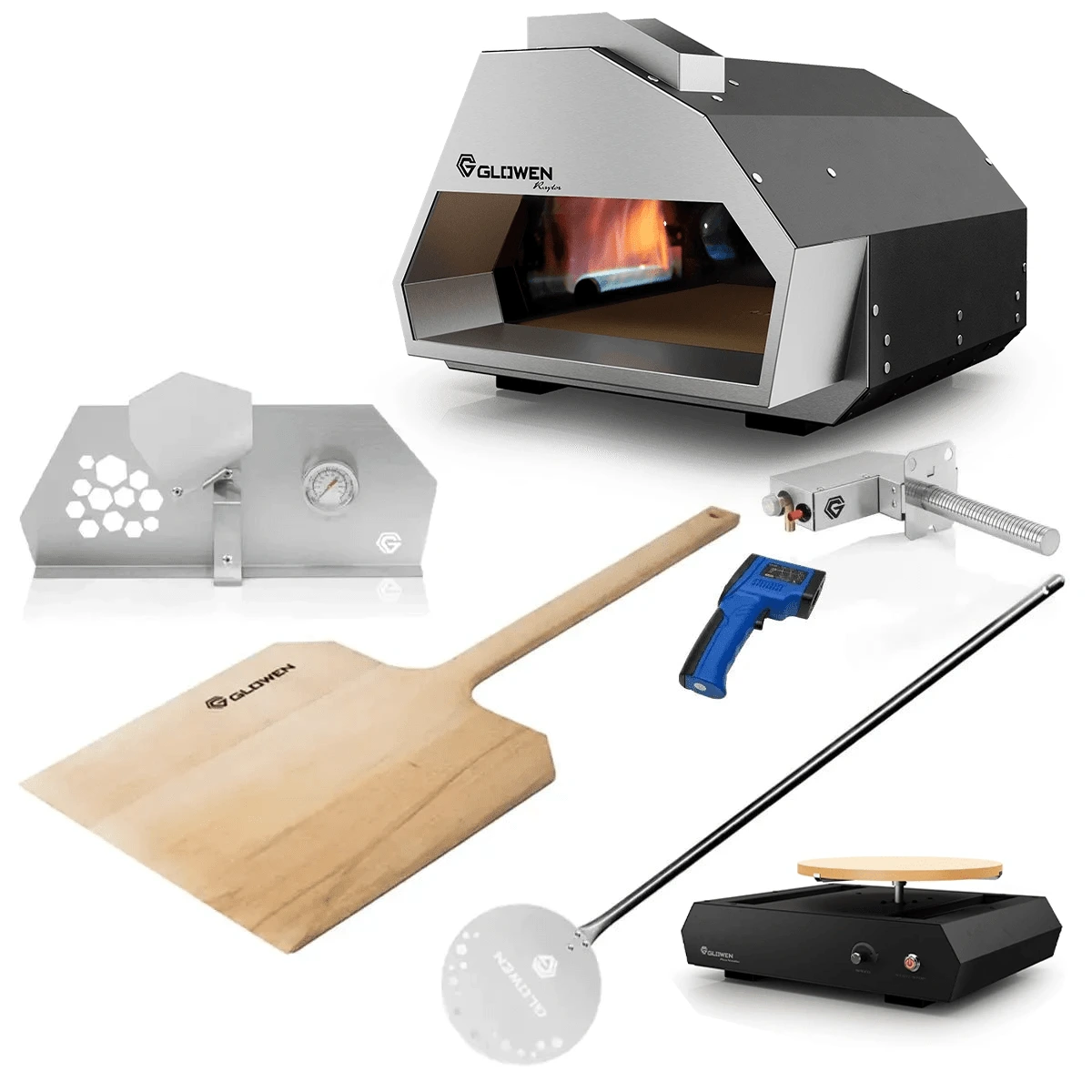 Glowen Raptor Black & Silver - Essential Auto Rotating Bundle