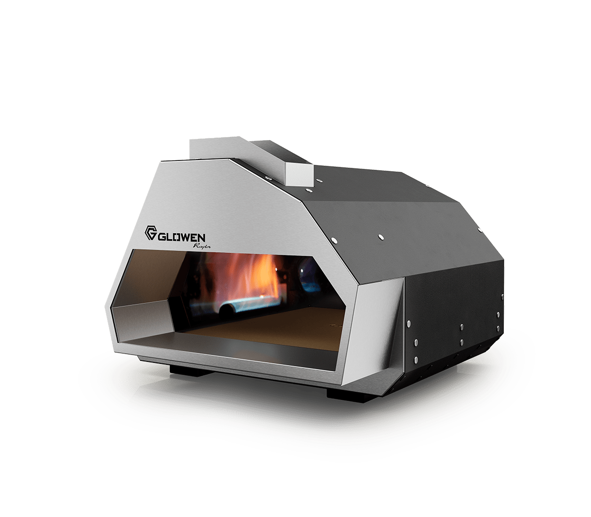 Glowen Raptor Black & Silver Multi - Fuel Pizza Oven - Glowen