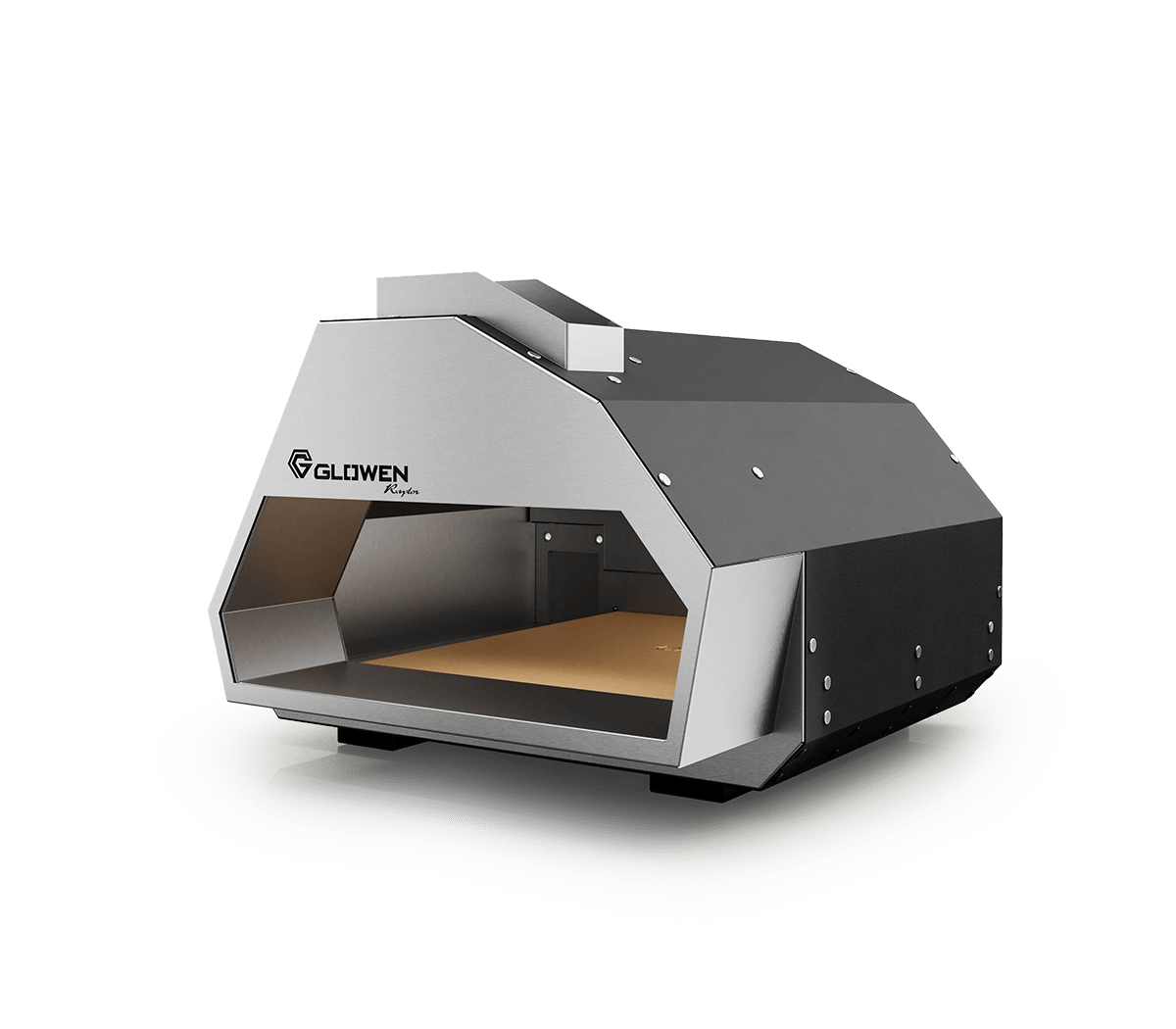 Glowen Raptor Black & Silver Multi - Fuel Pizza Oven - Glowen