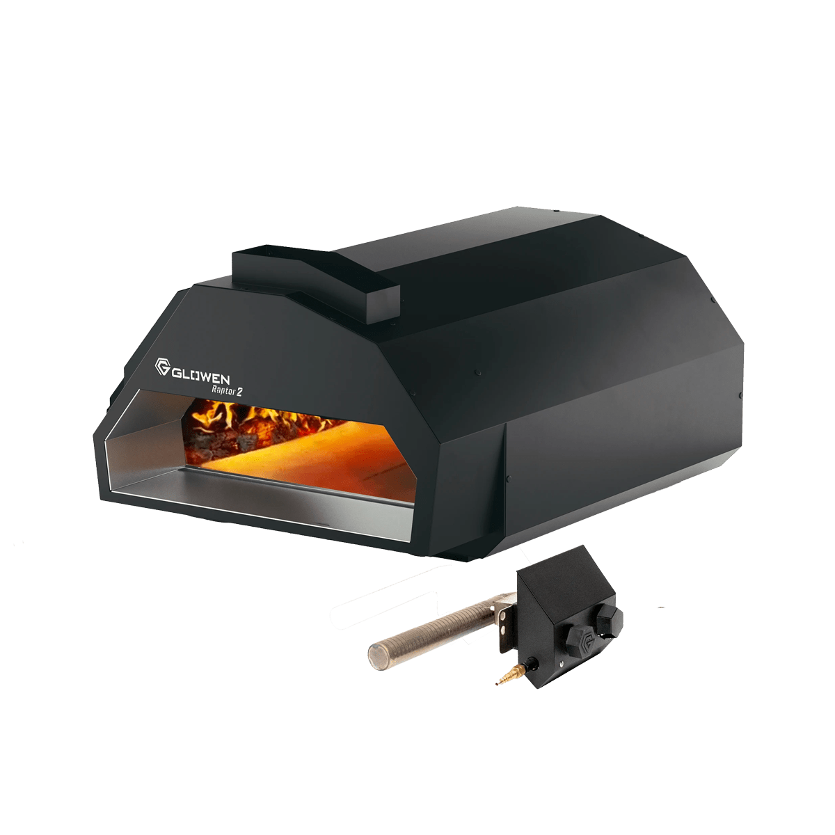 Glowen Raptor 2 Multi - Fuel Pizza Oven Gas Burner Bundle - Glowen