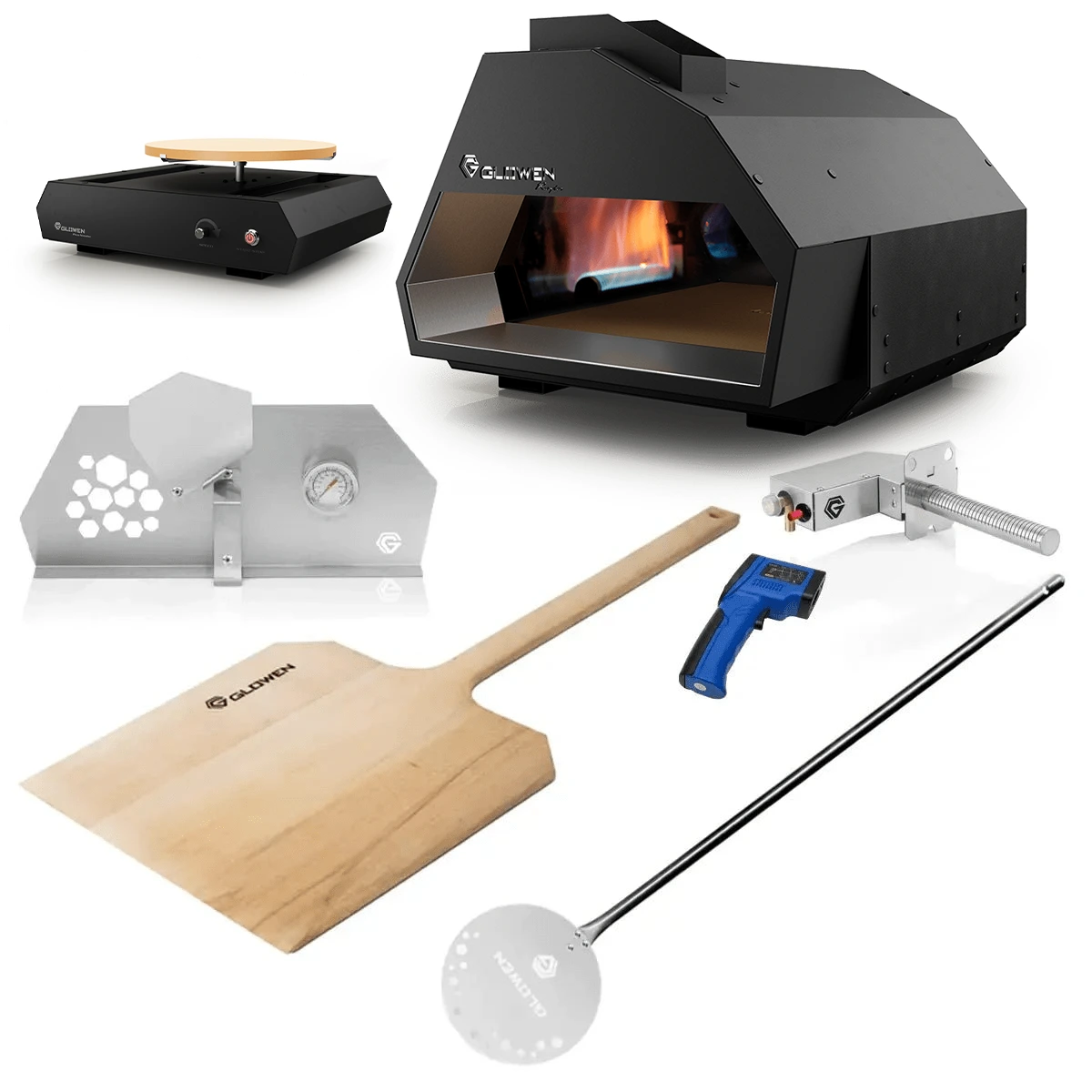 Glowen Raptor Schwarz – Grundausstattungs Set mit automatischer Rotation