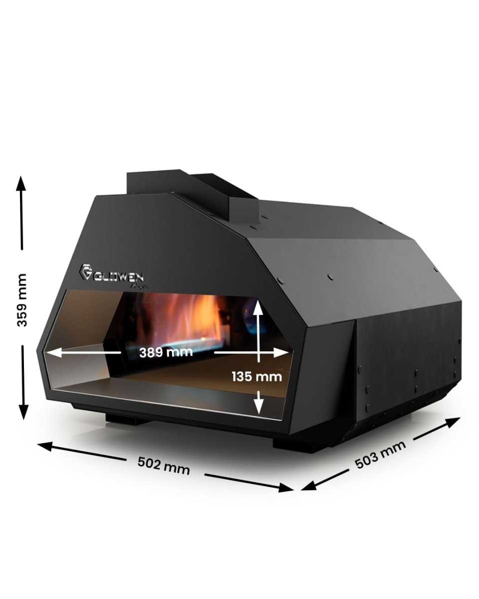 Glowen Raptor Black Multi-Fuel Pizza Oven - Glowen