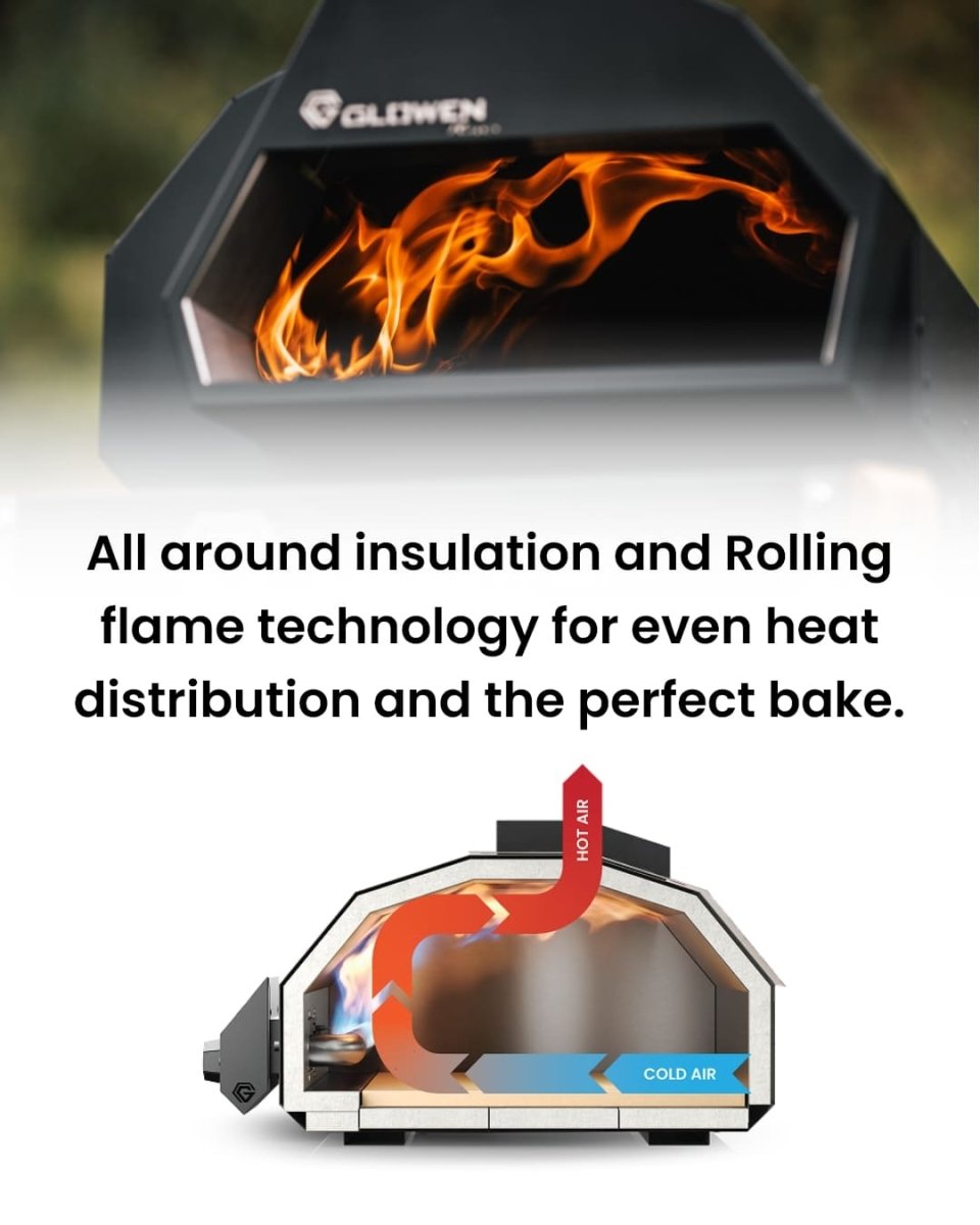 Glowen Raptor Black Multi-Fuel Pizza Oven - Glowen