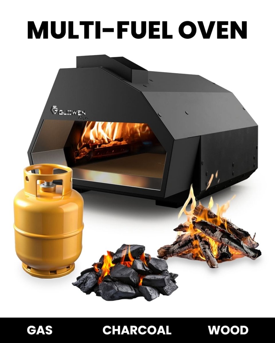 Glowen Raptor Black Multi-Fuel Pizza Oven - Glowen