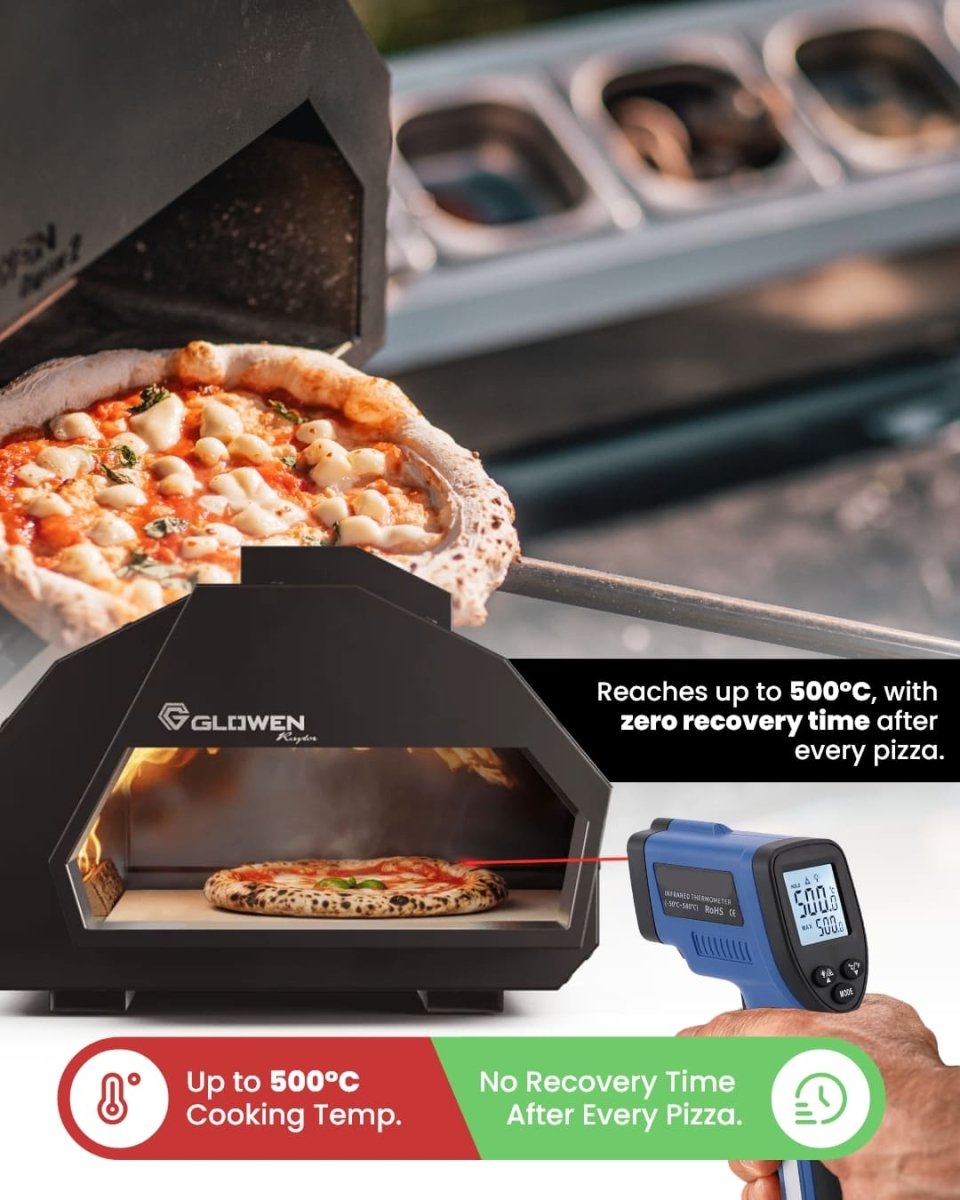 Glowen Raptor Black Multi-Fuel Pizza Oven - Glowen