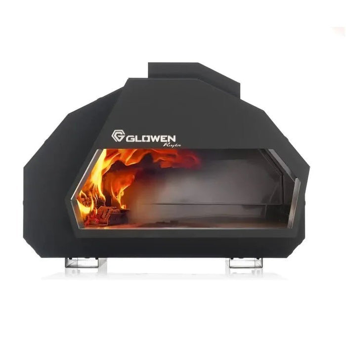 Glowen Raptor Black Multi - Fuel Pizza Oven - Pizza Peel Bundle - Glowen