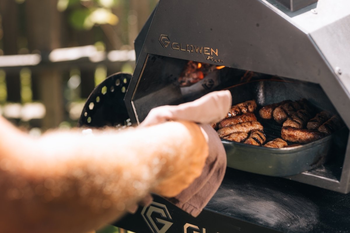 Glowen Raptor Black & Silver Multi - Fuel Pizza Oven - Glowen