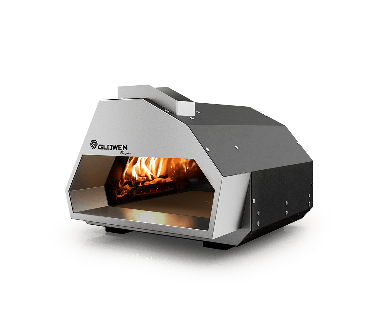 Glowen Raptor Black & Silver Multi - Fuel Pizza Oven - Glowen