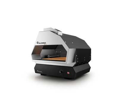 Glowen Raptor Rotating Stone Black & Silver Multi-Fuel Pizza Oven