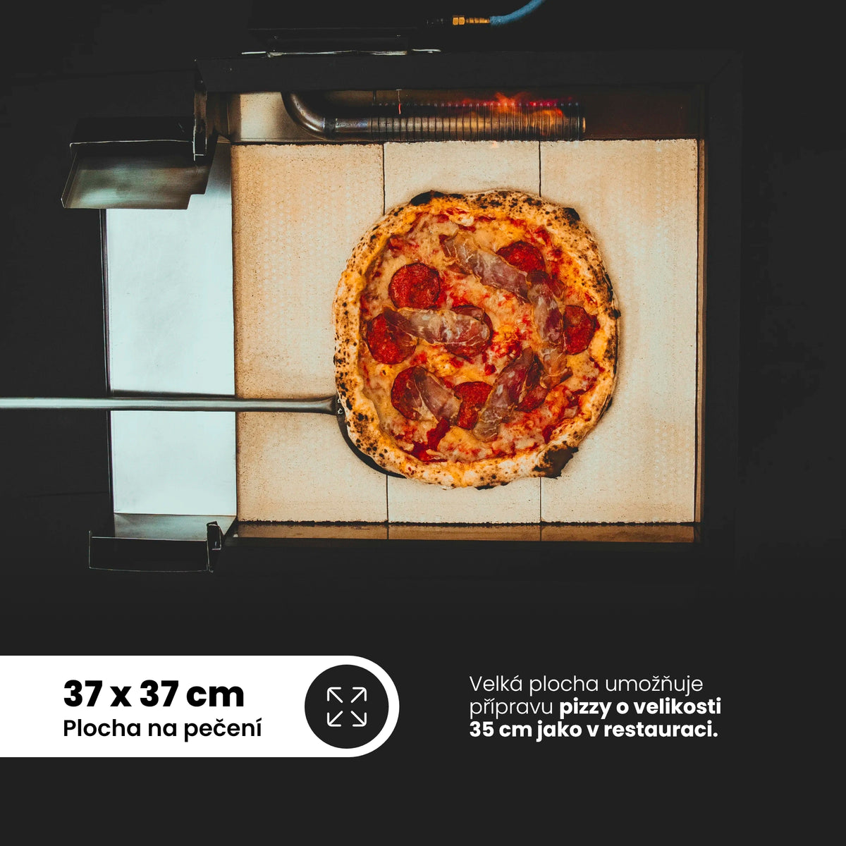 Glowen Raptor Black Pizza pec na více paliv