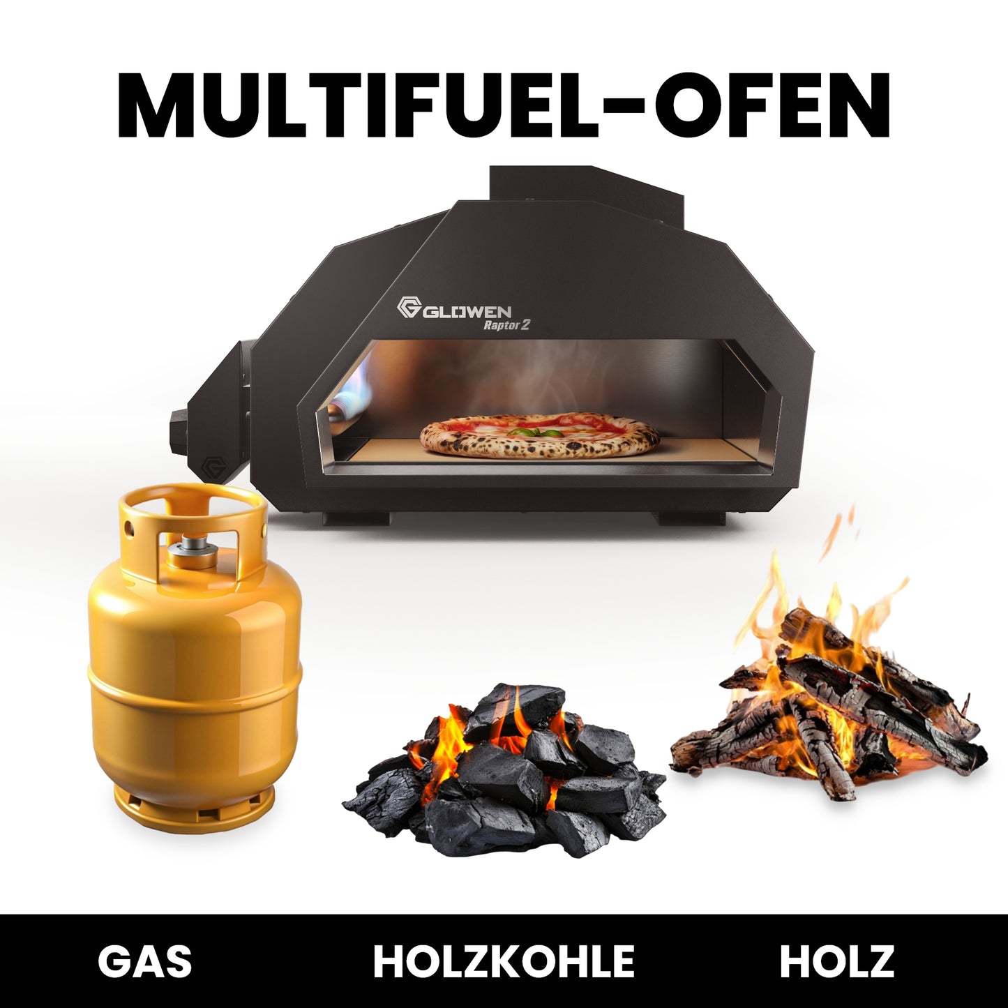 Glowen Raptor 2 Multi-Fuel Pizza Oven - Glowen