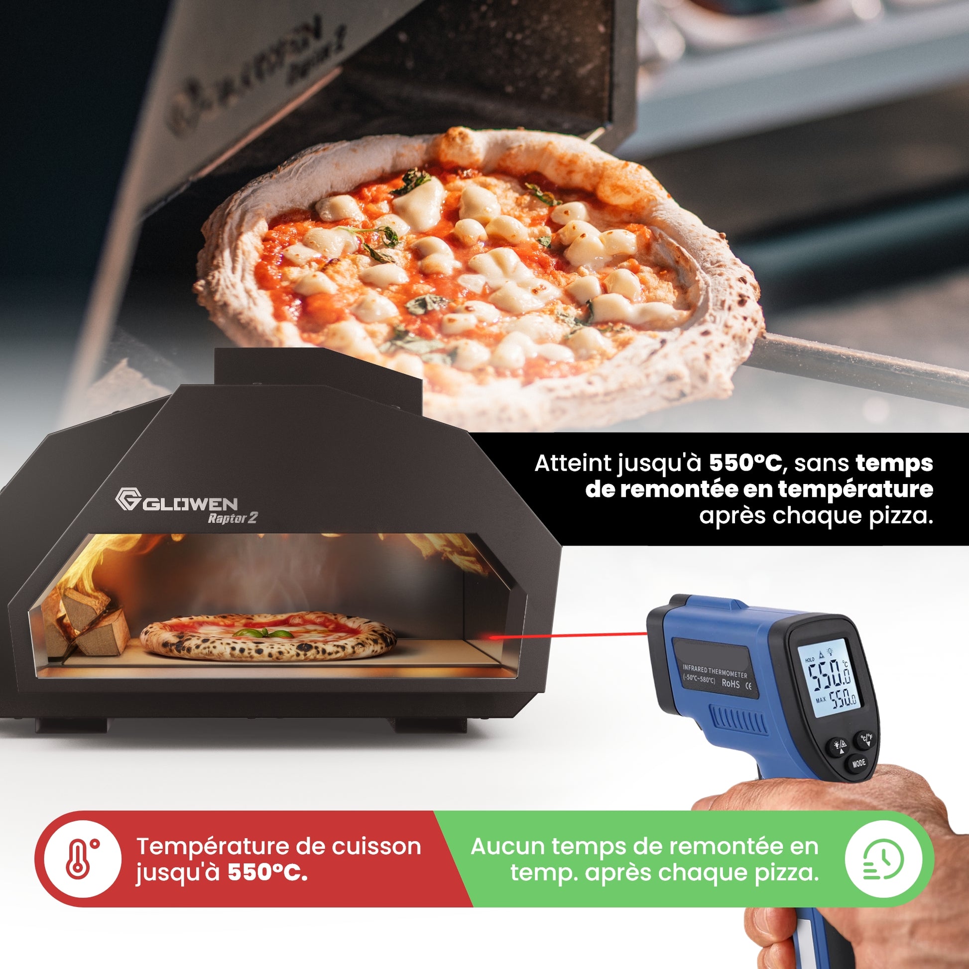 Glowen Raptor 2 Multi-Fuel Pizza Oven - Glowen