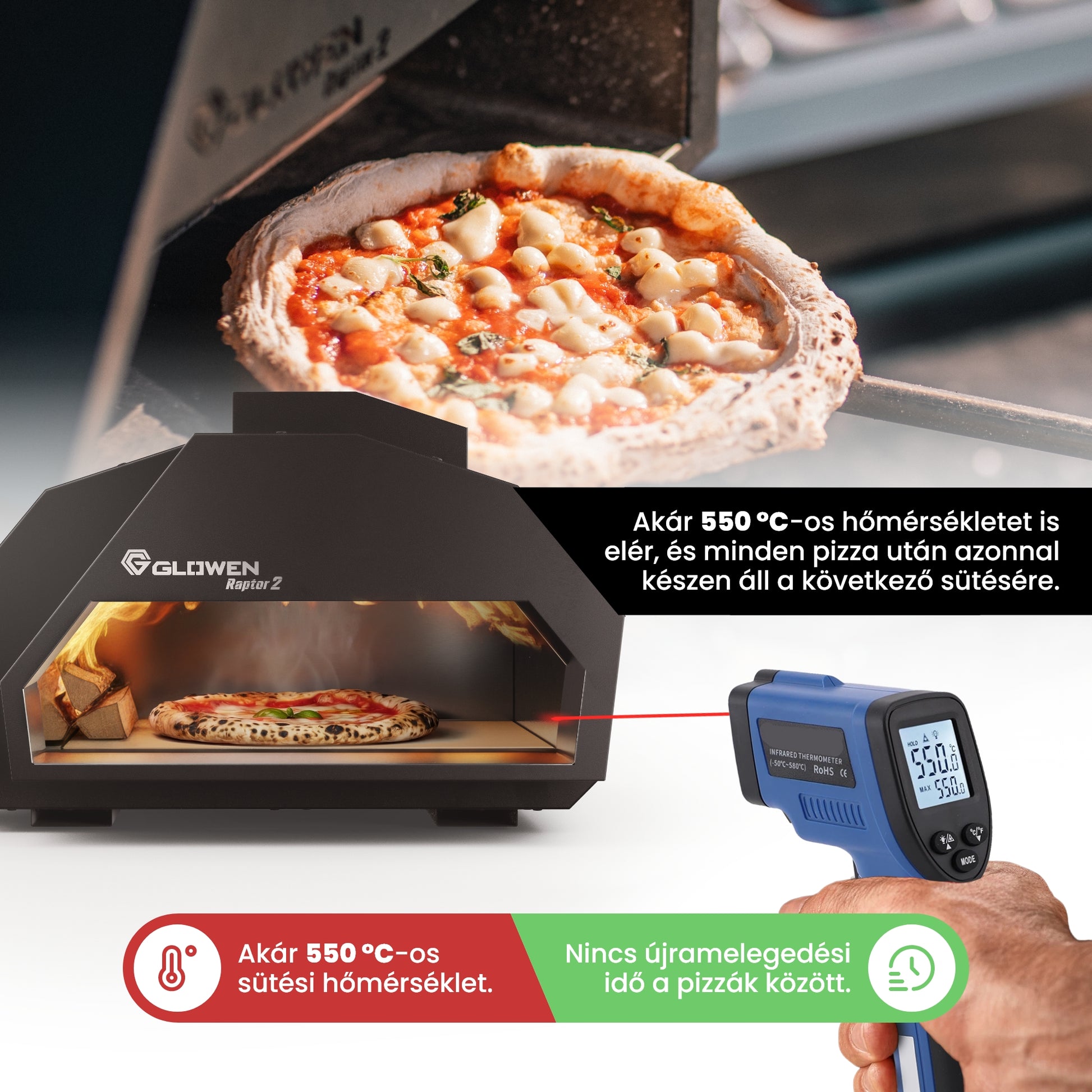 Glowen Raptor 2 Multi-Fuel Pizza Oven - Glowen