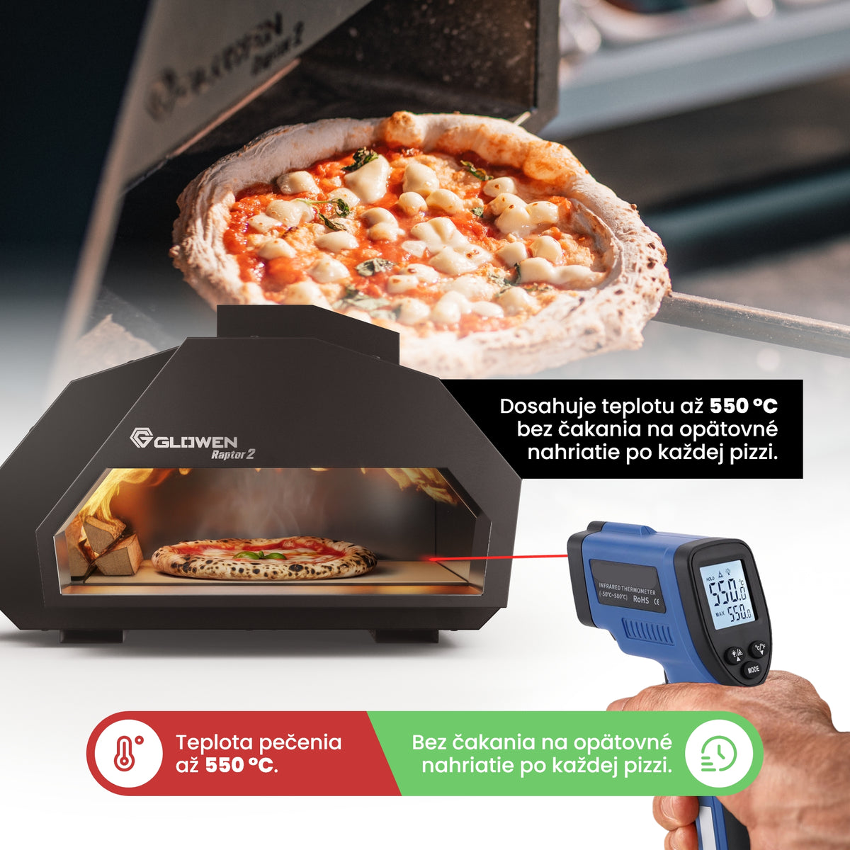 Glowen Raptor 2 Multi-Fuel Pizza Oven - Glowen