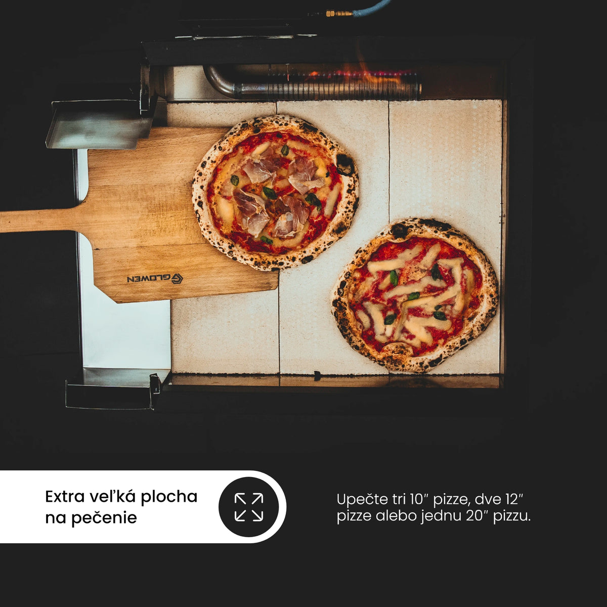 Pec na pizzu Glowen Raptor 2 na viac druhov paliva
