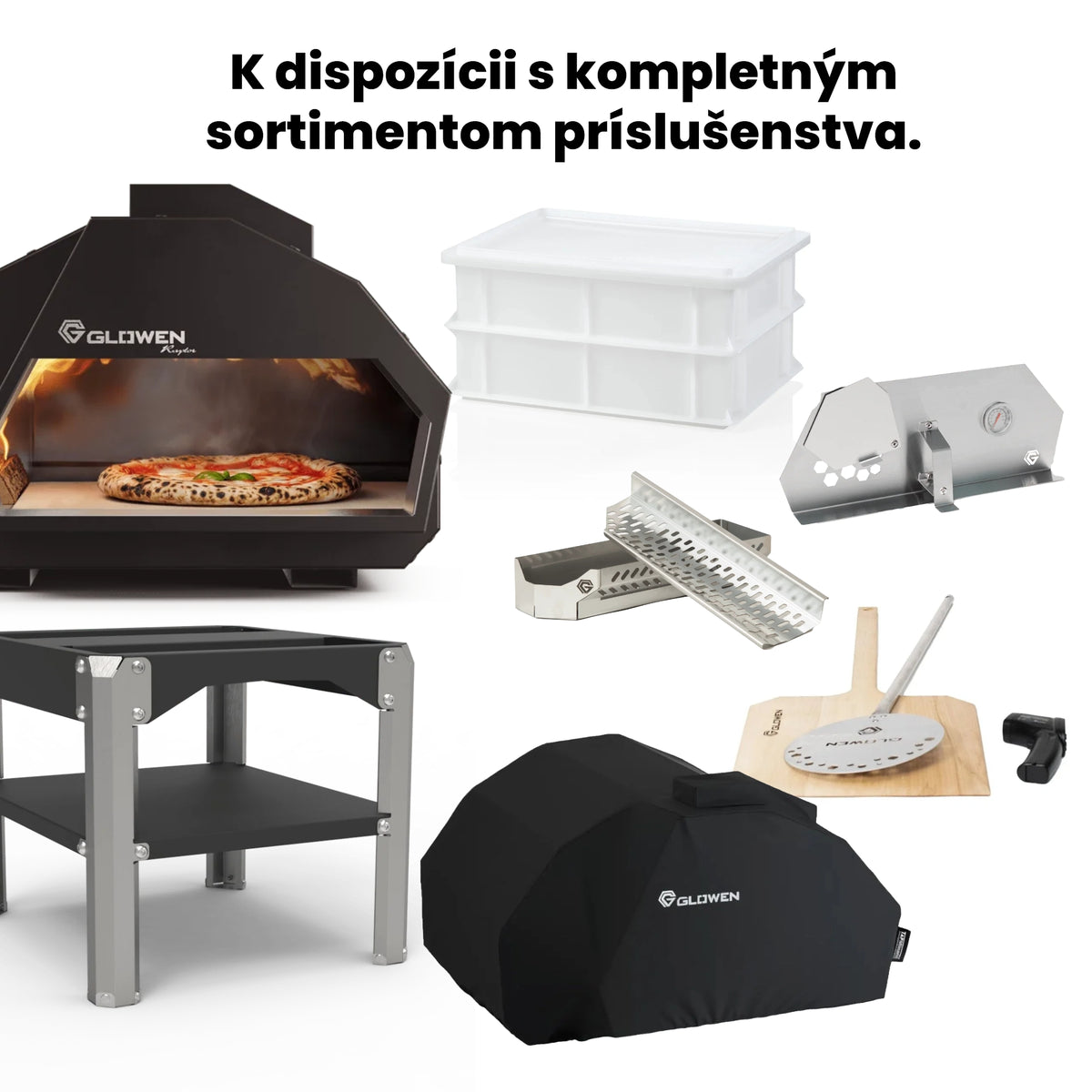 Čierna pec na pizzu Glowen Raptor 1 na viac druhov paliva