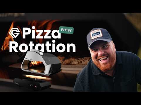 Glowen Raptor with Auto rotating pizza stone Black & Silver Multi-Fuel